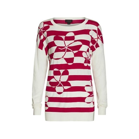 Carlisle collection Begonia striped pop art sweater - Picture 1 of 8
